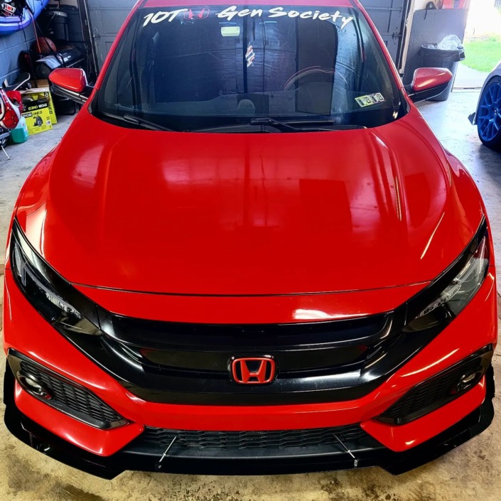 2018 Honda Civic Hatch Front Splitter - Velocity Aerowerks