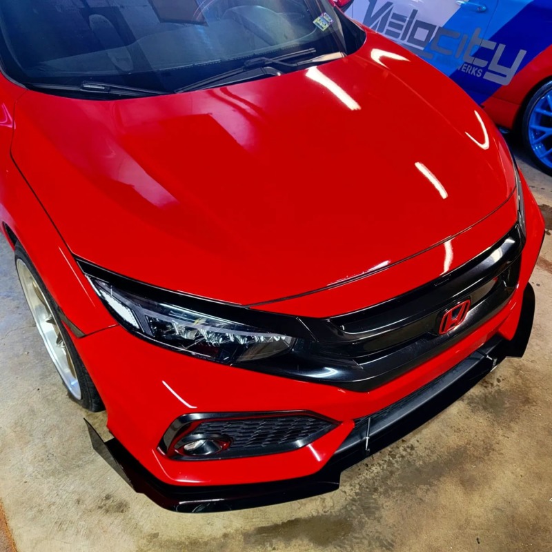 2018 Honda Civic Hatch Front Splitter - Velocity Aerowerks